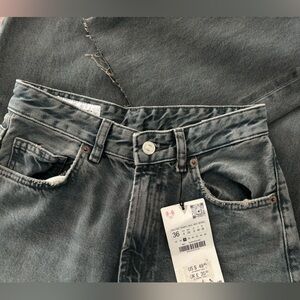 Zara High Rise Wide Leg Jeans